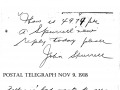 Telegraphs by John Spurrell to  JR Bennett concerning sons health Source RNR Military Records