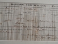 baptismal certificate for william smith, island cove