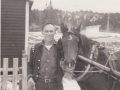 Edgar Whalen, Caplin Cove and his horse, Doll 001