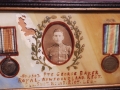 Pte G. Baker homemade display case   proudly showing Victory Medal and British War Medal  (Photo credit Ruby  Dunn)