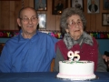 Caleb Churchill and his sister Doris Spurrell on her 95 th birthday. (photo by Lester Green)
