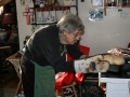 Doris (Churchill) Spurrell making bread on her 93 birthday. (Photo by Lester Green)