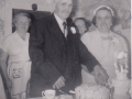 Edward Stoyles and his 2nd. wife Violet at their wedding 1960, back is Florence Lambert and Lydia Stoyles