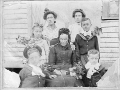 GGGrandmother Catherine (Barrett) Peddle, Harvey, Florence, Sarah, Eleanor Catherine, Andrew, Roland Peddle ca 1904