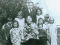 Lindo, Nellie, Wallace, Blanche, Sylvia, Aunt Rosemund Peddle, baby Rosemund, Ken, Lloyd, Clarence, Florence2