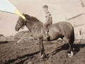 Trix with Ab Smith on father Jake horse Hodges Cove