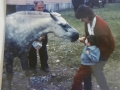 Sam with his pony Sammy and Wanda Drodge and her Son Mark