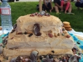 Sand castle cake