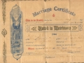 Marriage Certificate for William Green (St. Jones Without) and Olive Jacobs (Little Heart's Ease).
