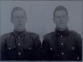 Pte Richard Gosse (left) Queens Cove and his friend Pte Nathaniel Smith Hodges Cove (Photo courtesy of Alice Avery)