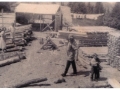 Clarence King and Mr. Strickland at Upper Deer Harbour sawmill. (Photo donated by Clarence King)