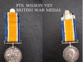 Wilson Veys Briish War Medal  showing both sides (Courtesy of  Lori Kelly)
