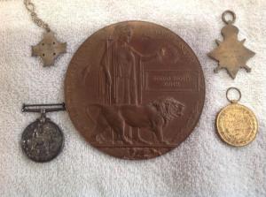 Edgar Smith WW1 medals back