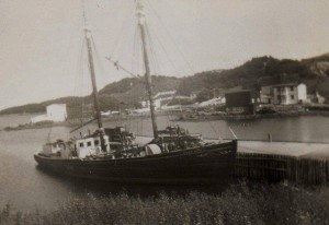 Mary Ruth in the pool, Conception Bay, now lying in Southport harbour