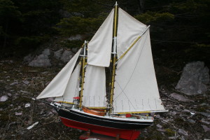 Model of Seven Brothers owned by Daniel Shaw and named after his seven sons. The model was built for his son, Peter Shaw by a friend of the family. It is now owned by Peter's grandson.