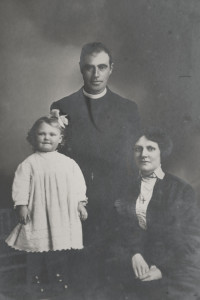 Reverend William Butler and his wife Lilian May (Parsons) with their daughter Rita. (Photo donated by his grandson Harold Hefferton)