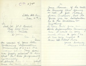 Lettter from William Thomas (Source Library and Archives, Canada)