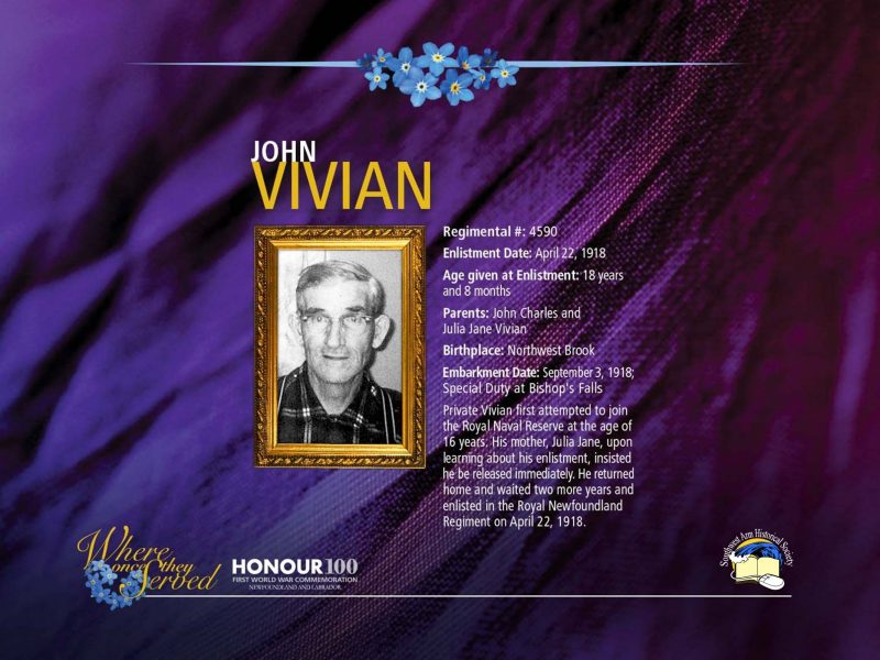 John Vivian, Regiment Number 4590