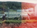 Eliab Curtis plowing his garden, hatchet cove