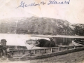 Harold Spurrell (Boy), Gordon Jacobs at their wharf at Little Heart's Ease Harbour (Photo donated by Barb Chwojka)
