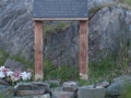 Memorial plaque located at Butter  Cove and unveiled in 2008 by Thomas and Woodrow Spurrell.